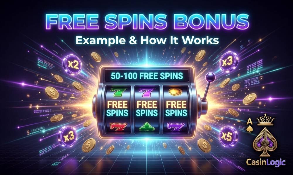 free spins casino example