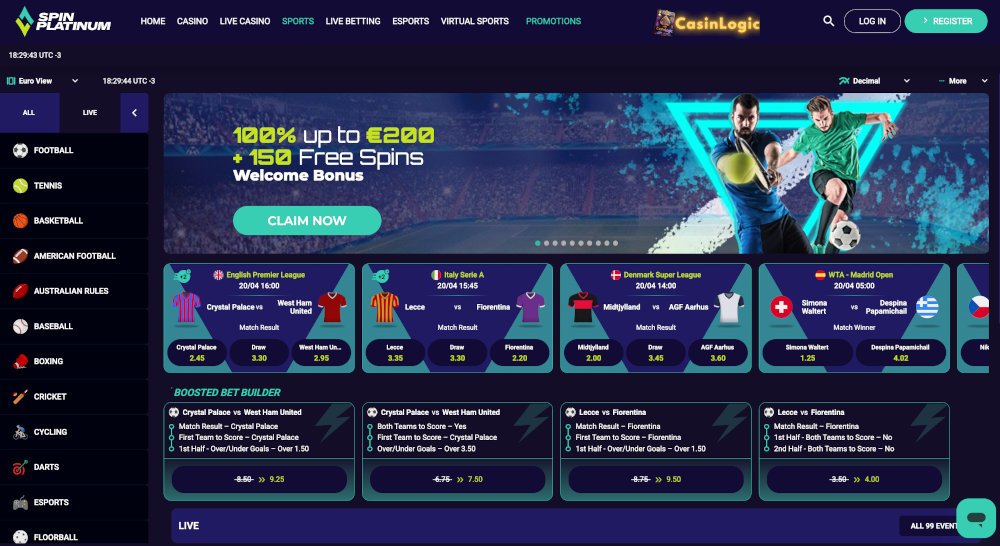 spinplatinum has sportsbook live betting
