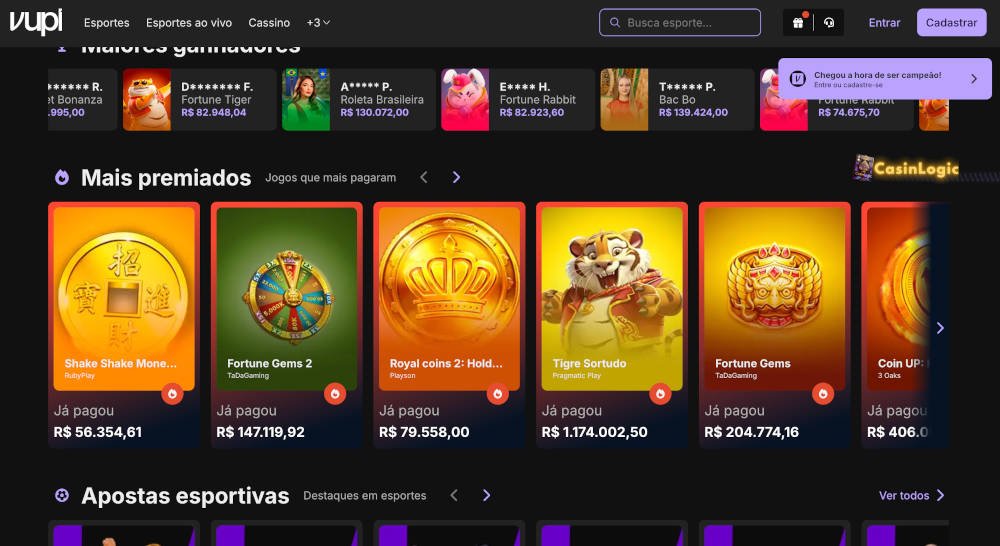 home page vupi bet