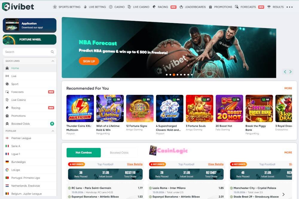 IVIBET sports betting platform with live odds, football betting and boosted odds markets